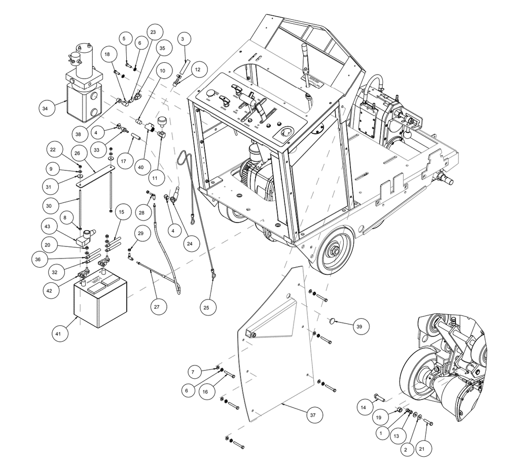 Section 15 Diagram and Parts List for MK-4020KBG 167420-20G MK Diamond Concrete Saw